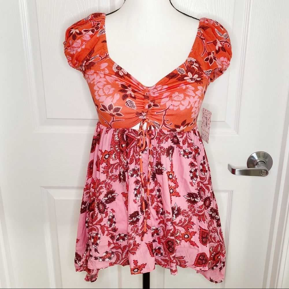 NWT Free People La Bamba Babydoll Top B24